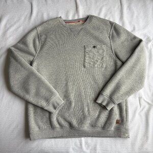 Coleman Heavyweight Men’s Sherpa Lined Fleece Crewneck Men's XL Gray One-Pocket